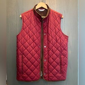 Peter Millar Essex Quilted Travel Vest, Claret (Red), Small